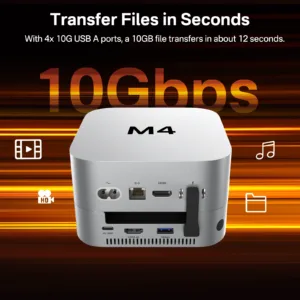 10Gbps Mac mini M4 Hub & Stand with NVMe SSD Enclosure 10