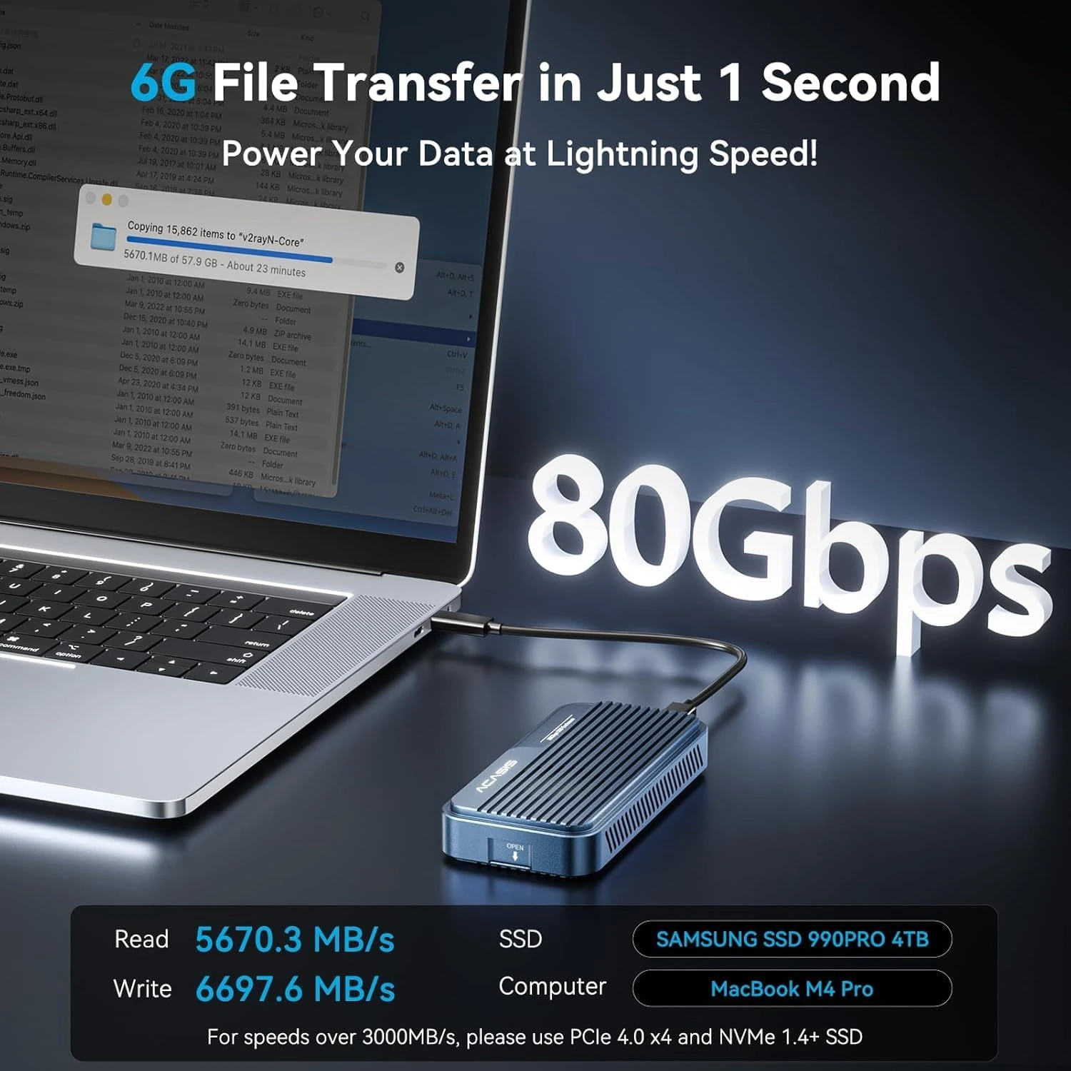 3 80Gbps SSD Enclsoure 3