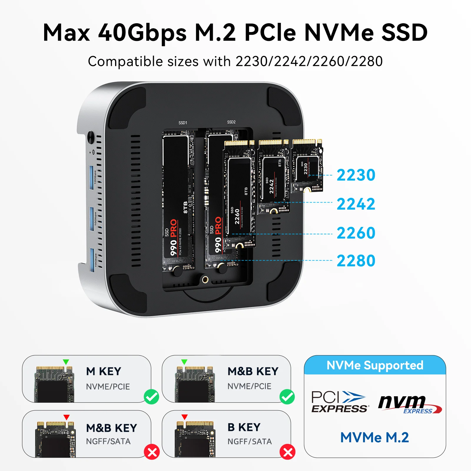 40Gbps Mac mini M4 Hub & Stand with NVMe SSD Enclosure 7 40Gbps Mac mini M4 Hub & Stand with NVMe SSD Enclosure 7
