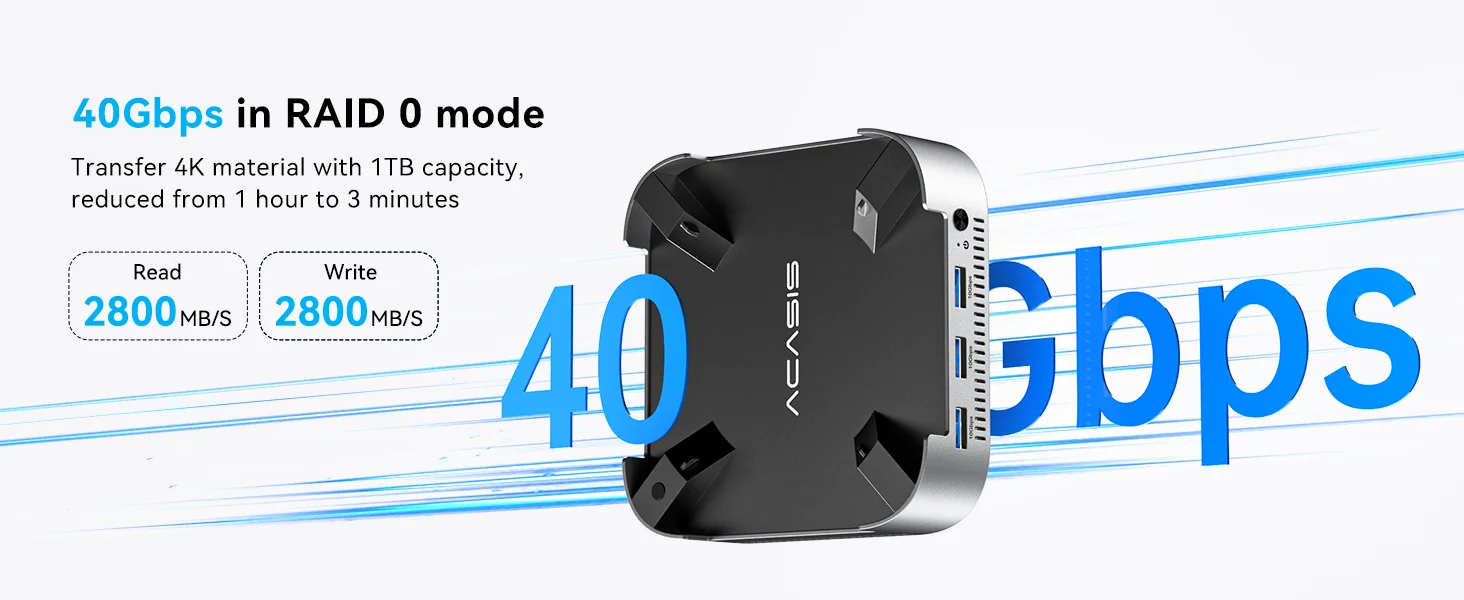 40Gbps Mac mini M4 Hub & Stand with NVMe SSD Enclosure 4