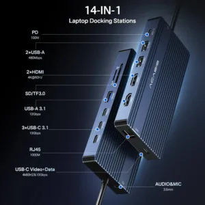 Acasis14Ports4K60HzLaptopDockingStationwithPD100WCharging_2