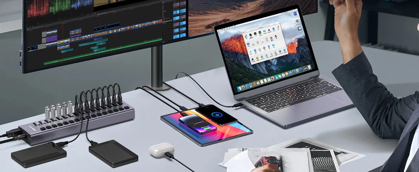 AcasisMultiUSB3.0Hub16portsHighSpeedWithIndividualOnOffSwitchesSplitter_HS716-8