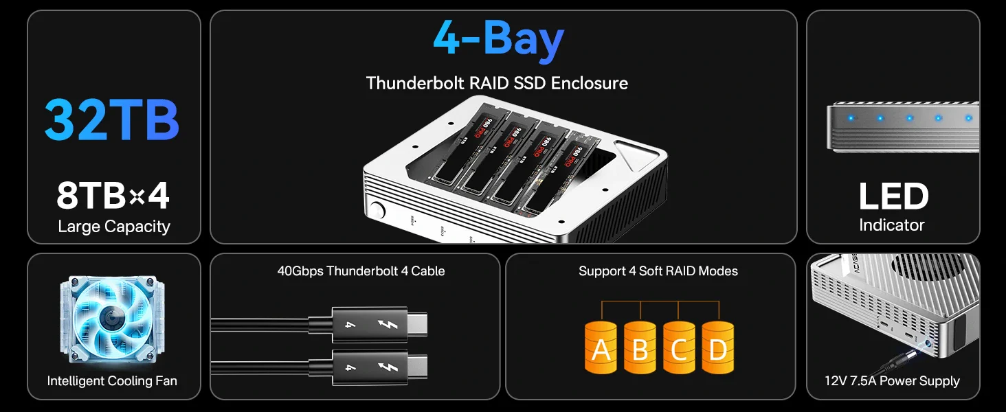 Acasis_40Gbps_Thunderbolt_3_M.2_NVMe_4_Bay_RAID_SSD_Enclosure_1