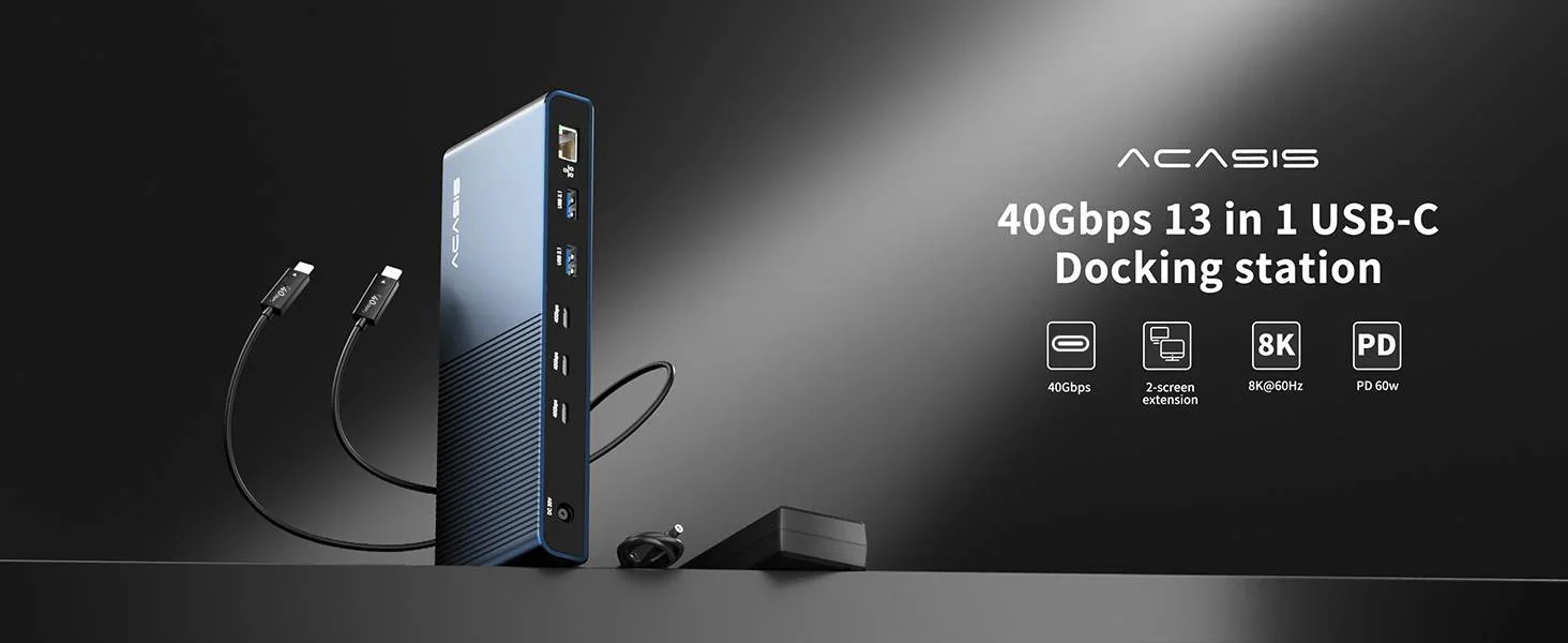 ACASIS13-in-1Thunderbolt4USB-CProDockwithThree40GbpsDownstreamPorts-1