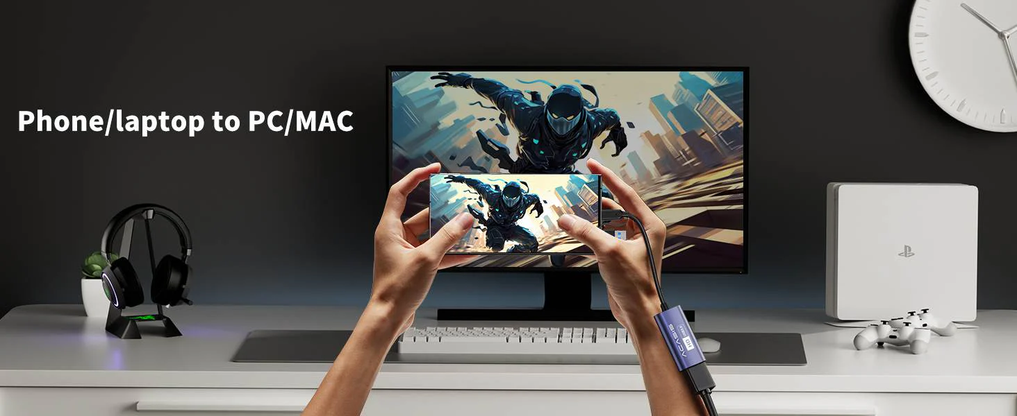 ACASIS4KHDMICaptureCardUSB3.0HDMItoUSB-AC1080P60FPS_VC-001-MobiledevicestoPC