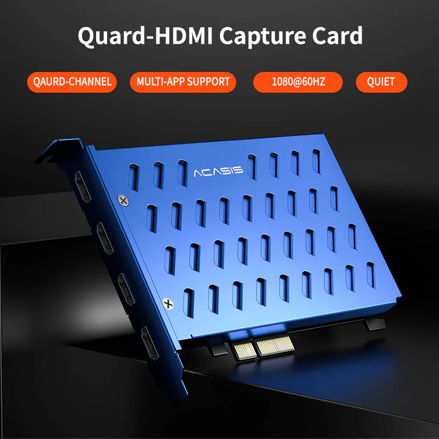 AcasisProCaptureQuadHDMIVideoCaptureCardcompatiblePCIe1080P60FPS4-ChannelBuil 2 AcasisProCaptureQuadHDMIVideoCaptureCardcompatiblePCIe1080P60FPS4-ChannelBuil 2