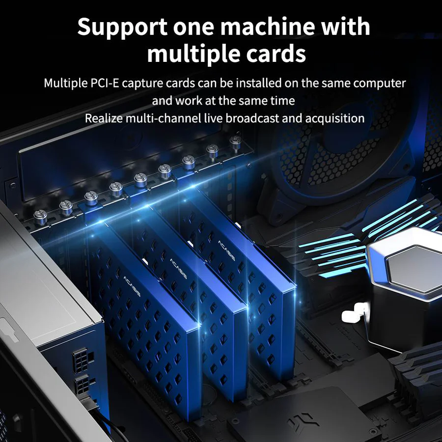 AcasisProCaptureQuadHDMIVideoCaptureCardcompatiblePCIe1080P60FPS4-ChannelBuil 4