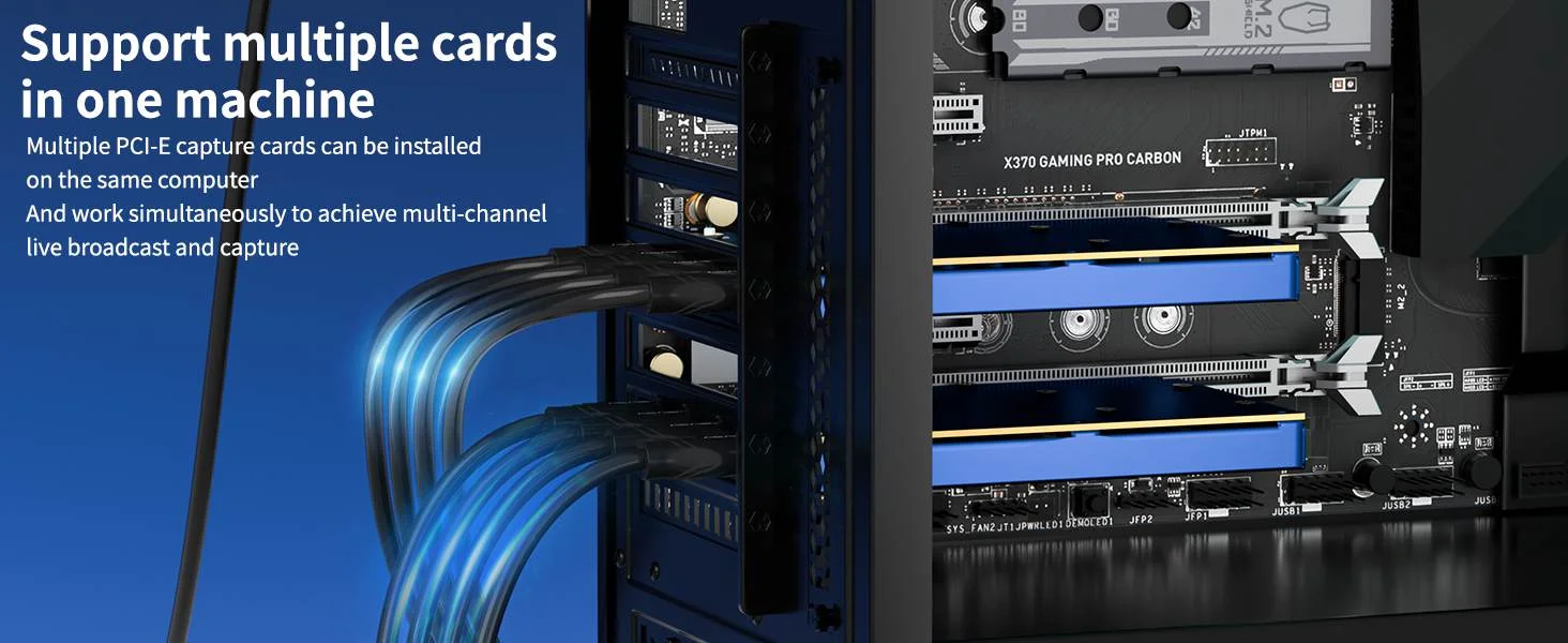 AcasisProCaptureQuadHDMIVideoCaptureCardcompatiblePCIe1080P60FPS4-ChannelBuilt 4