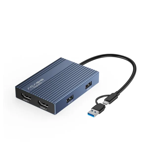 Displaylink Adapter Monitor ACASIS USB-C to Dual HDMI Monitor DisplayLink Adapter, 4K@60