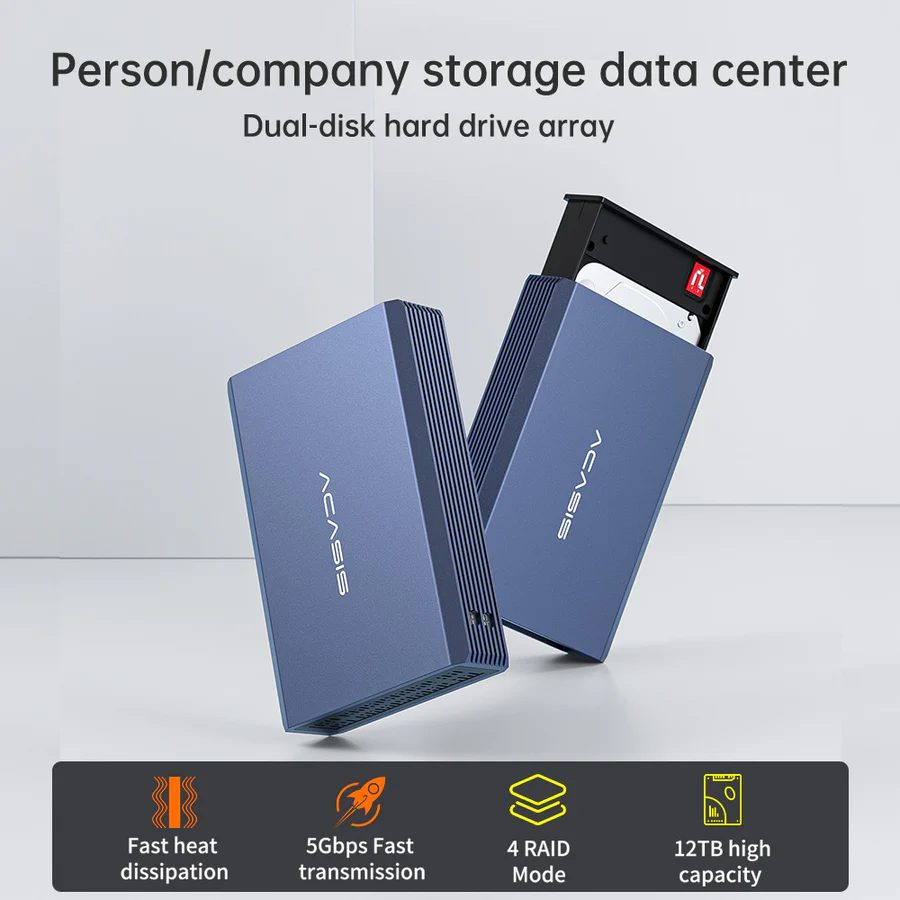 ACASISDualBay2.5InchUSB-CtoSATAHDDSSDRAIDEnclosureEC-7252-7