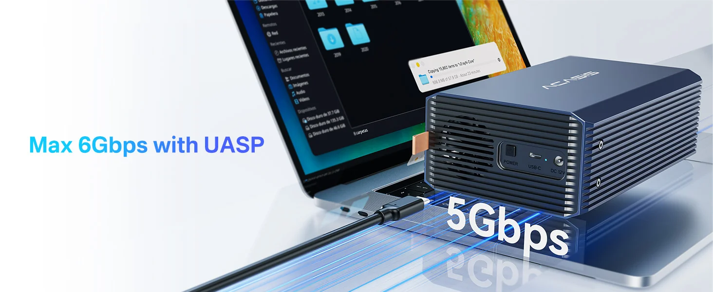 This versatile 2.5/3.5 inch SATA hard drive enclosure is thoughtfully designed to meet the needs of professionals across various industries. It's the ideal solution for security monitoring, film/HD video editing, gaming storage, digital photography, office expansion, large data cloud storage, and more. 