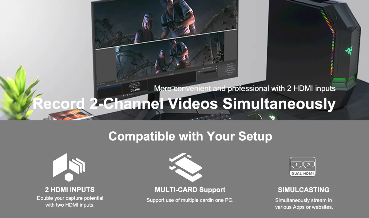 ACASIS2-ChannelHDMIPCIeVideoCaptureCardStreamandRecord1080p60withLowLatency_VS007 2