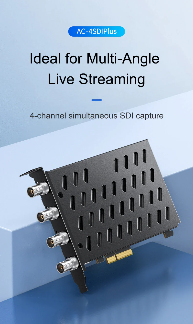 ACASISInternal4-ChannelSDIPCIeVideoCaptureCard1080P60FPSCaptureDeviceforDSLRLa 1