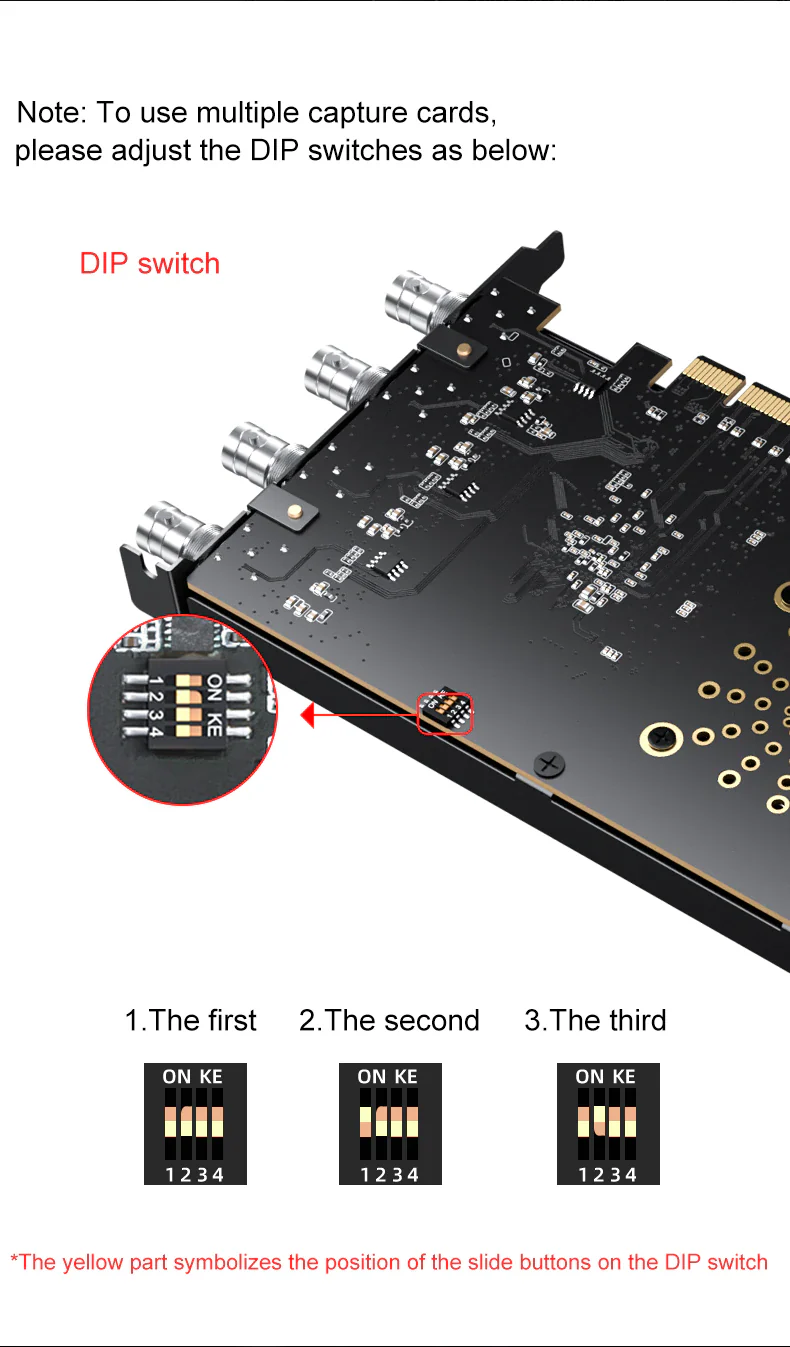 ACASISInternal4-ChannelSDIPCIeVideoCaptureCard1080P60FPSCaptureDeviceforDSLRLap5