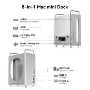 AcasisMacminiM2M1Dock_Standwith8TBM.2NVMeSSDEnclosure_1