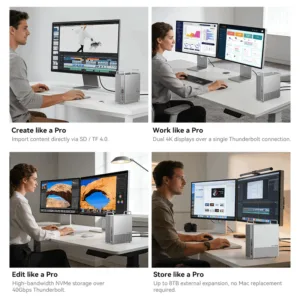 AcasisMacminiM2M1Dock_Standwith8TBM.2NVMeSSDEnclosure_8