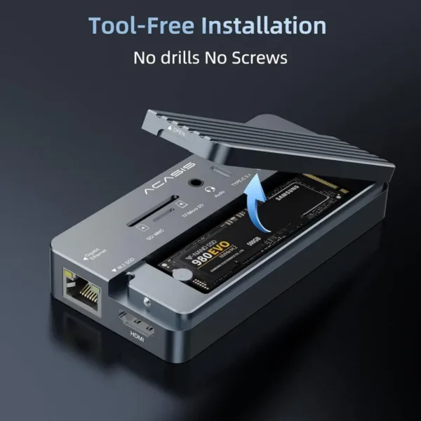 ACASIS Swappable 10Gbps High-Speed SSD Storage & 10-In-1 Hub